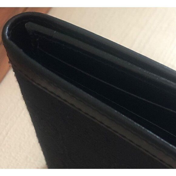 SALVATORE FERRAGAMO Trifold Wallet Gancini Canvas Leather Black - Picture 15 of 16